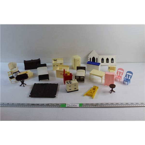 Vintage Plastic Dollhouse Furniture