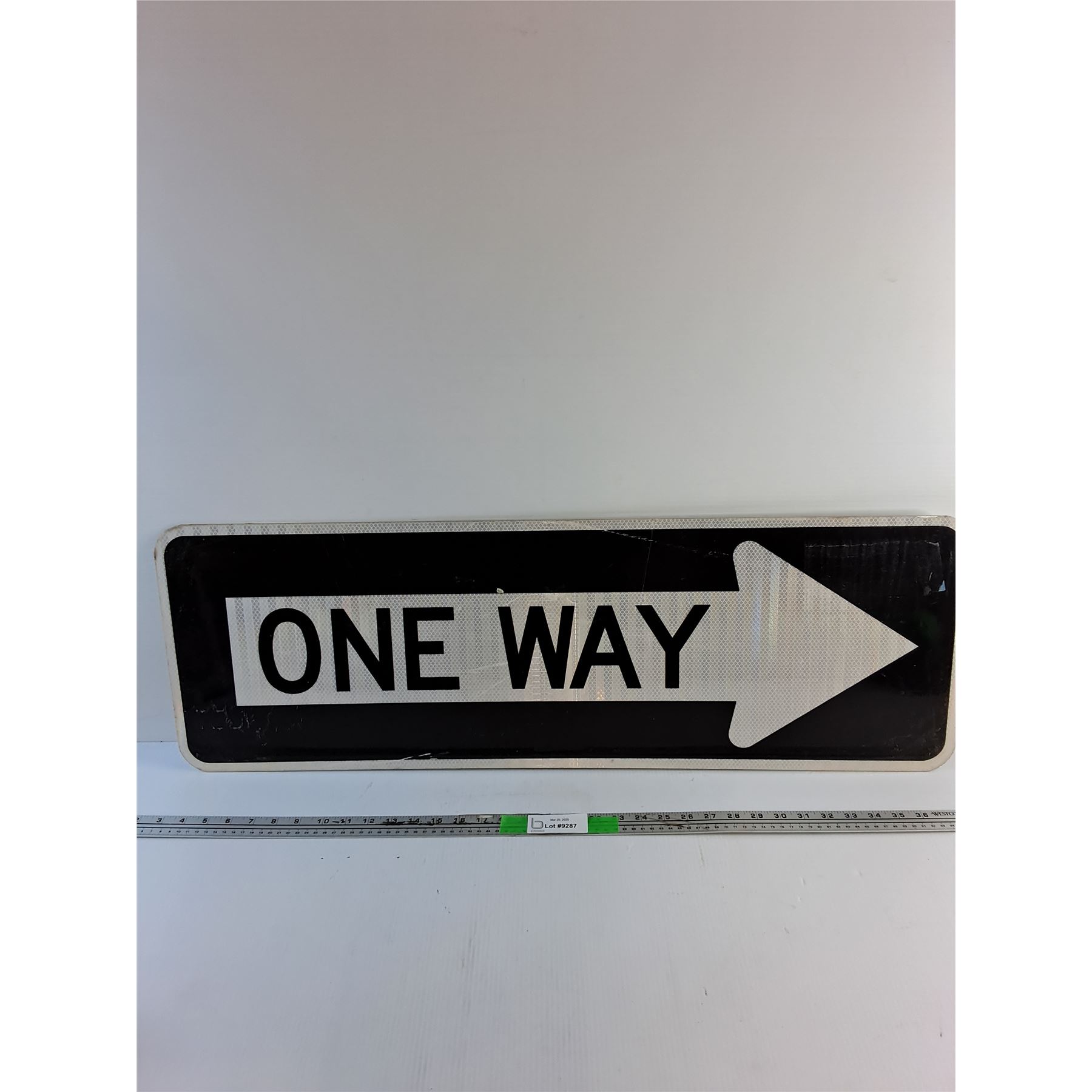 One Way Road Sign - Bodnarus Auctioneering
