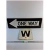 Image 1 : One Way & W Road Signs