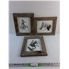 Image 1 : (3) Framed Horse Wall Hanging  Art Prints