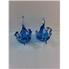 Image 3 : (2) Art Glass Swan Decorations