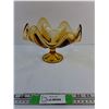 Image 1 : Amber Glass Footed Bowl
