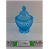 Image 1 : Light Blue Hobnail Art Glass Candy Dish
