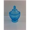 Image 2 : Light Blue Hobnail Art Glass Candy Dish