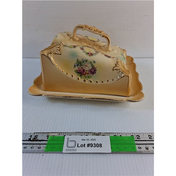 Crown Semi Porcelain Lidded Cheese Dish