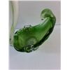 Image 6 : Green Art Glass Swan Candy DIsh