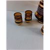 Image 3 : Vintage Bohemian Liquor Decanter & Liquor Shot Glasses Set
