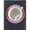 Image 3 : (2) Antique Pink China Mustache Tea Cups and Saucers