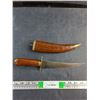 Image 1 : Indian Dagger Knife Hand Carved Wooden Sheath Brass Lock Hunting Blade