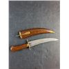 Image 5 : Indian Dagger Knife Hand Carved Wooden Sheath Brass Lock Hunting Blade