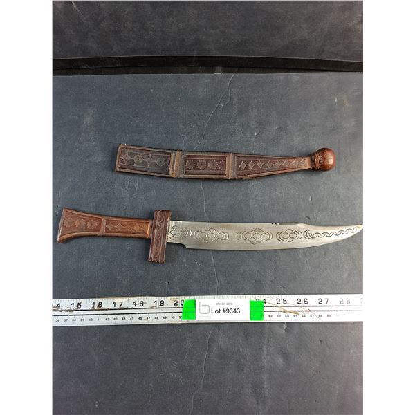 Custom Handmade 10'' Fixed Blade Knife with Sheath