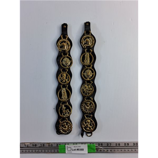 (2) Vintage Horse Brasses