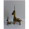 Image 4 : (2) Brass Donkey Decorations and Vintage Horse Decoration