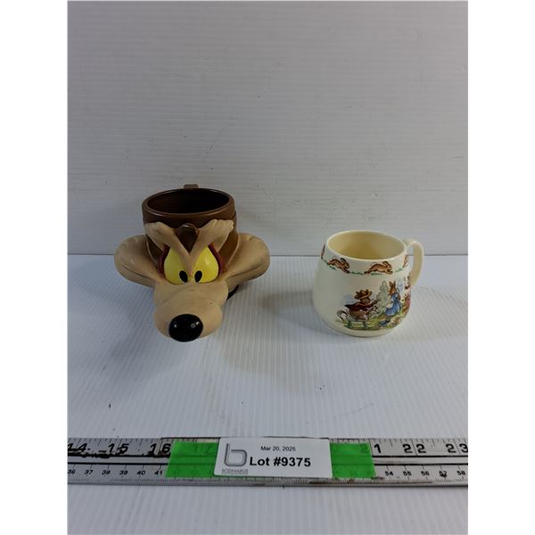 Looney Tunes Plastic Mug and Ceramic Bunny Kins Mug
