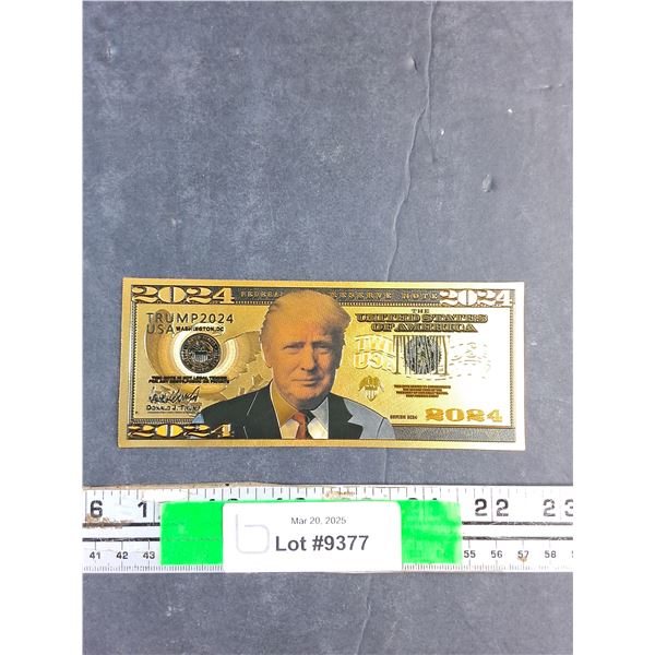Trump 2024 Souvenir Dollar Bill