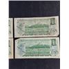 Image 5 : (4) Vintage Canadian 1 Dollar Bills