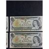 Image 3 : (4) Vintage Canadian 1 Dollar Bills