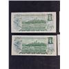 Image 4 : (4) Vintage Canadian 1 Dollar Bills