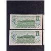 Image 4 : (4) Vintage Canadian 1 Dollar Bills