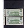 Image 5 : (4) Vintage Canadian 1 Dollar Bills