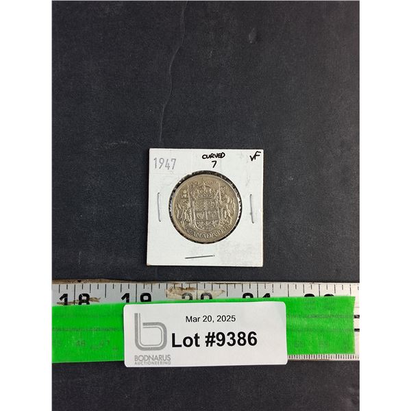 Vintage 1947 Canadian 50 Cent Coin