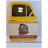 Image 1 : # "Rosie The Riveter" Garage Service Vehicle Door w/Mirror Window - 23" x 32"
