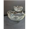 Image 3 : MCM Chip & Dip Clear Glass Bowl Set