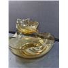 Image 3 : MCM Chip & Dip Amber Glass Bowl Set