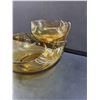 Image 2 : MCM Chip & Dip Amber Glass Bowl Set