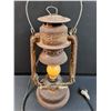 Image 2 : Beacon Kerosene Lamp Converted into Electric Light - 15" x 6" - As Is
