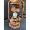 Image 4 : Beacon Kerosene Lamp Converted into Electric Light - 15" x 6" - As Is
