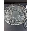 Image 3 : (2) Divided Serving Glass Plates & Rose Etched Serving Plate
