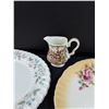 Image 3 : (2) Serving China Plates, Serving Bowl (Old Foley, Johnson Bros) & Myott "Coaching Days" Creamer
