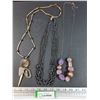 Image 1 : (3) Necklaces - indigenous, Stones & Beads