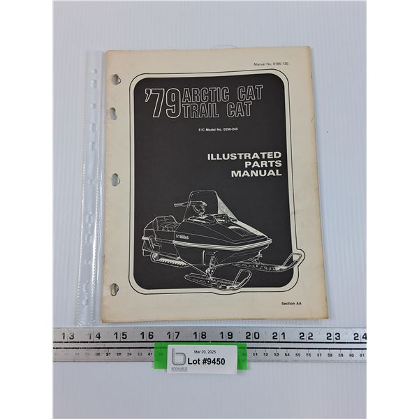 Arctic Cat Trail Cat 1979 Parts Manual Book