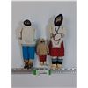 Image 1 : Vintage Handmade Eskimo Dolls (2) Adults, (1) Child