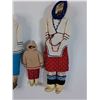 Image 3 : Vintage Handmade Eskimo Dolls (2) Adults, (1) Child