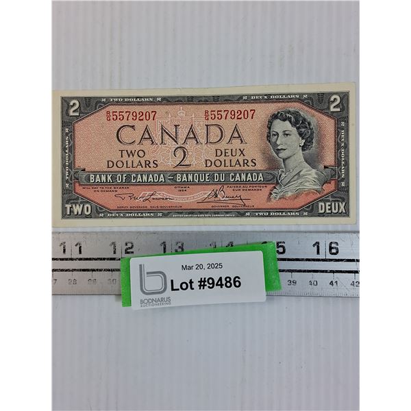 1954 Lawson Bouey Canadian 2 Dollar bill