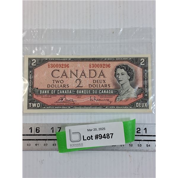 1954 Bouey Rasminsky 2 Dollar bill