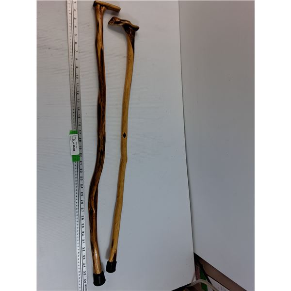 (2) Wooden Walking Sticks