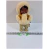 Image 1 : Vintage Inuit Doll Dressed in Fur & Leather - Made in Canada