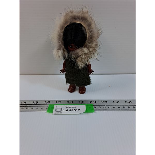 Vintage Eskimo Doll Made w/Fur - Made in Alaska