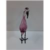 Image 3 : Flamingo Blown Art Glass Figurine on Metal Legs