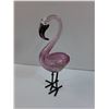 Image 4 : Flamingo Blown Art Glass Figurine on Metal Legs