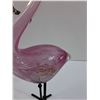 Image 6 : Flamingo Blown Art Glass Figurine on Metal Legs