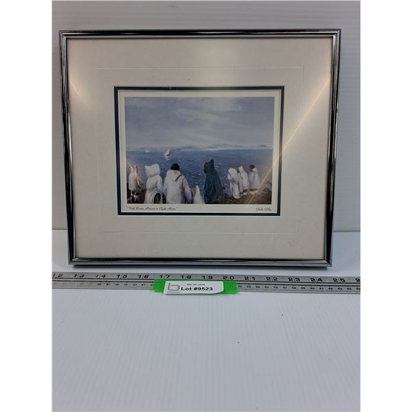 Inuit People Watching Boats - Titled "Fish Boats Return to Clyde River" by Gabe Gily