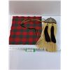 Image 1 : Vintage Youth Sporran of Boys Pipe Band Saskatoon & Plaid Cloth