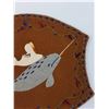 Image 2 : Inuit Eskimo Handmade Narwhal Wool Mat/Blanket for Doll w/ Embroidery