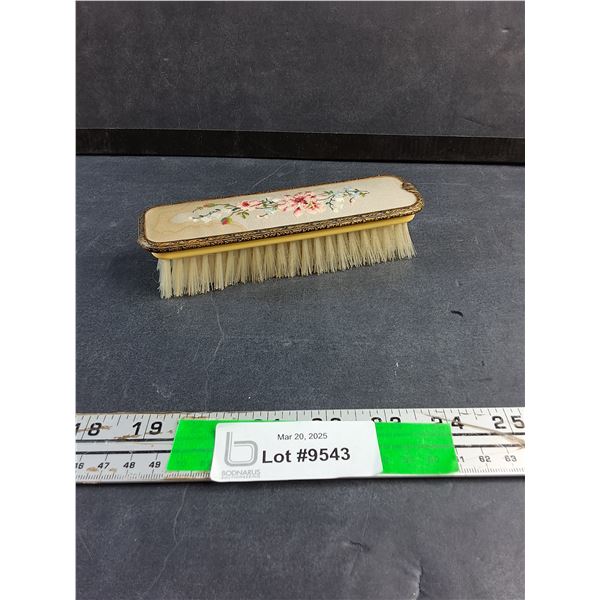Vintage Embroidered Hair Brush