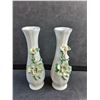 Image 2 : (2) Ceramic Floral Flower Vases